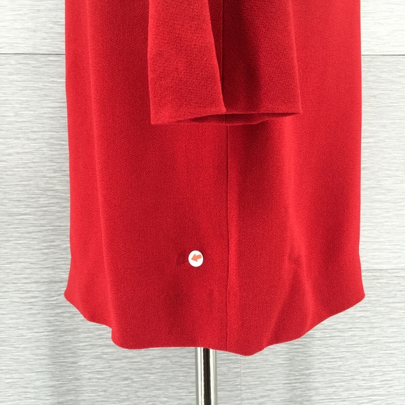 NICOLETTA RUGGIERO Open Long Sleeve Red Dress US 8 - Picture 7 of 10